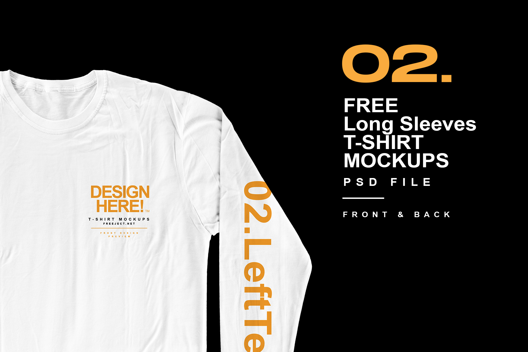 Download Free Download Long Sleeves T Shirt Mockups Design Psd File