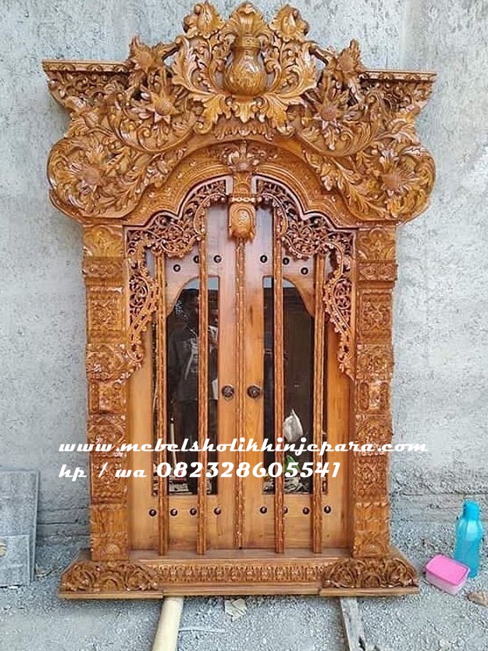 Pintu gebyok jati motif  jawa ukir jepara jual pintu 