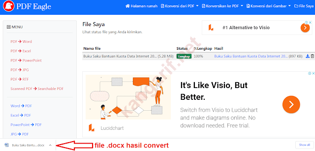 download file .docx hasil convert dari pdf
