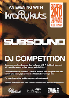 Win a DJ set warming up for Krafty Kuts at his legendary club night ‘An Evening With…’ on Feb 2nd at Hi-Fi, Liverpool