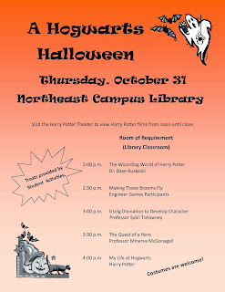 A Hogwarts Halloween Thursday October 31st Northeast Campus Library 