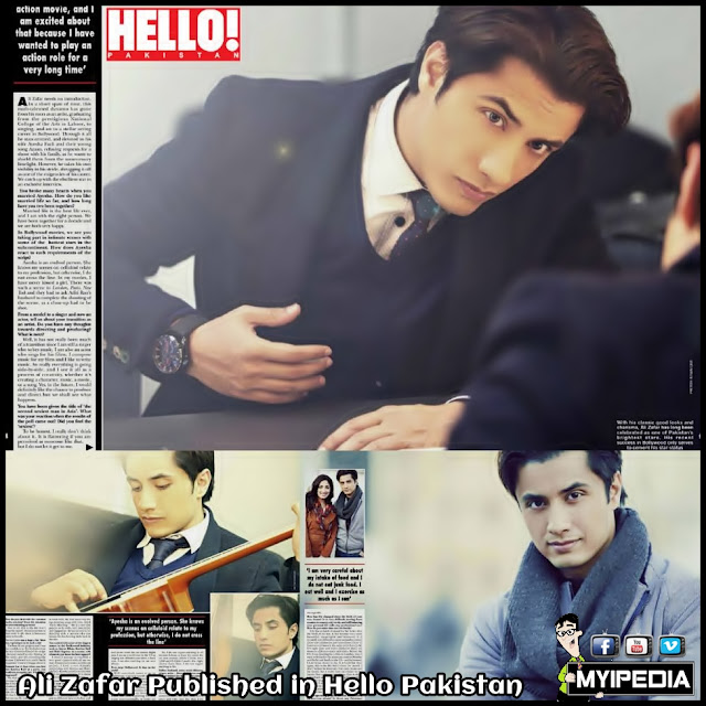 Ali Zafar Published in Hello Pakistan