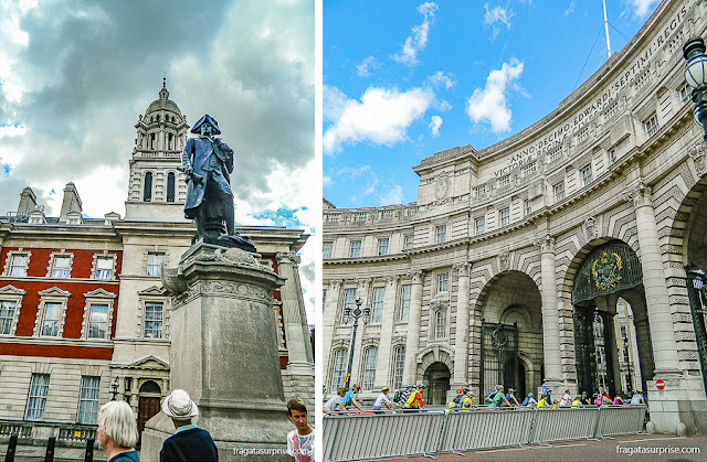 Arco do Almirantado e estátua do Almirante Cook, Londres