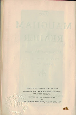 The Maugham Reader - title verso