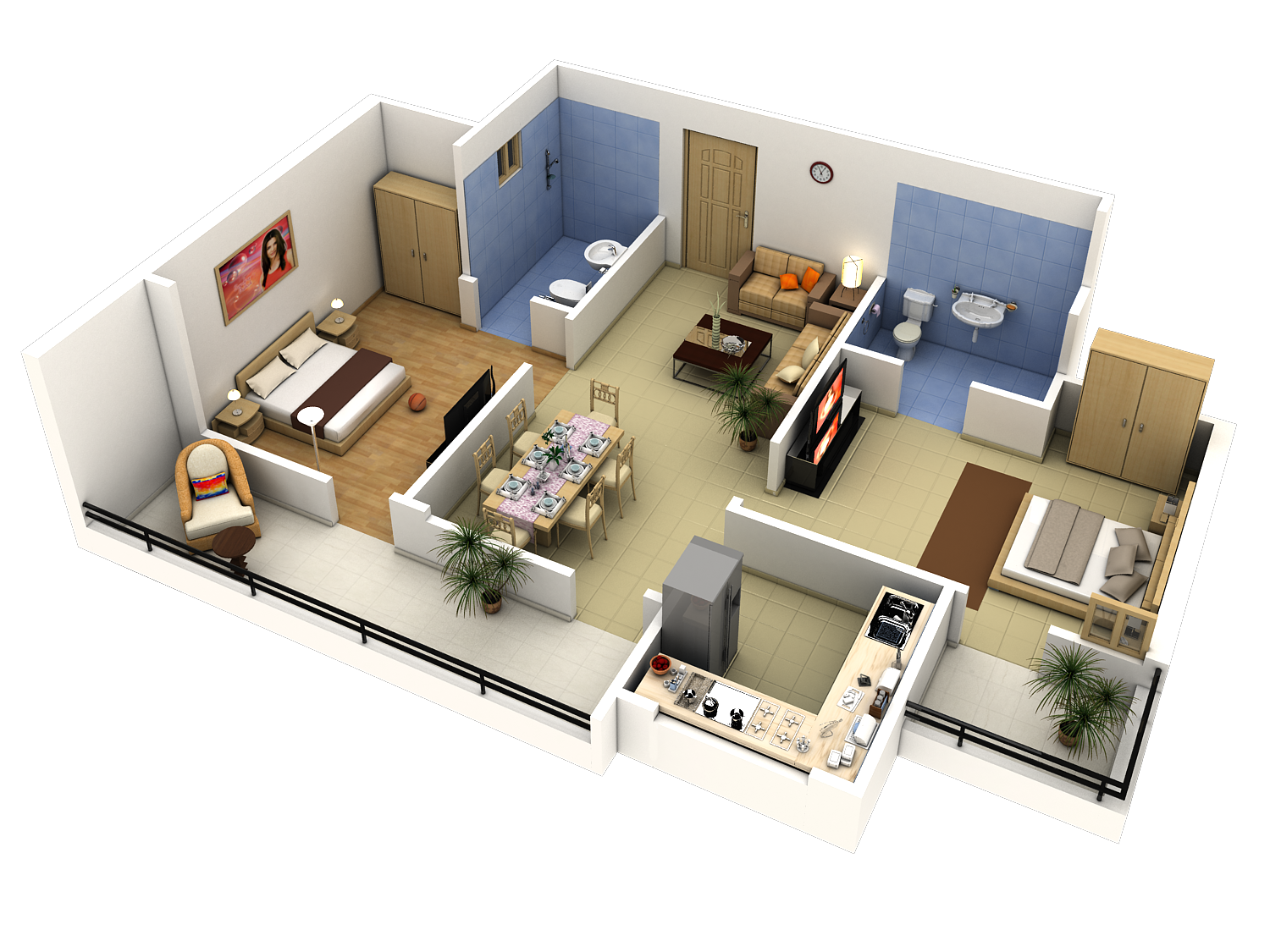 3D Room Floor Plans