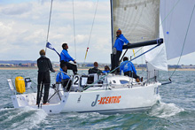 J/111 sailboat- J-Xcentric from Netherlands sailing downwind