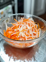 Julienne Carrots and Daikon Radish