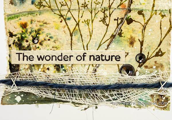 Stamp sentiments with Simon Says Stamp Forest Scenery.