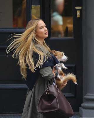 Jennifer Lawrence with her Dog