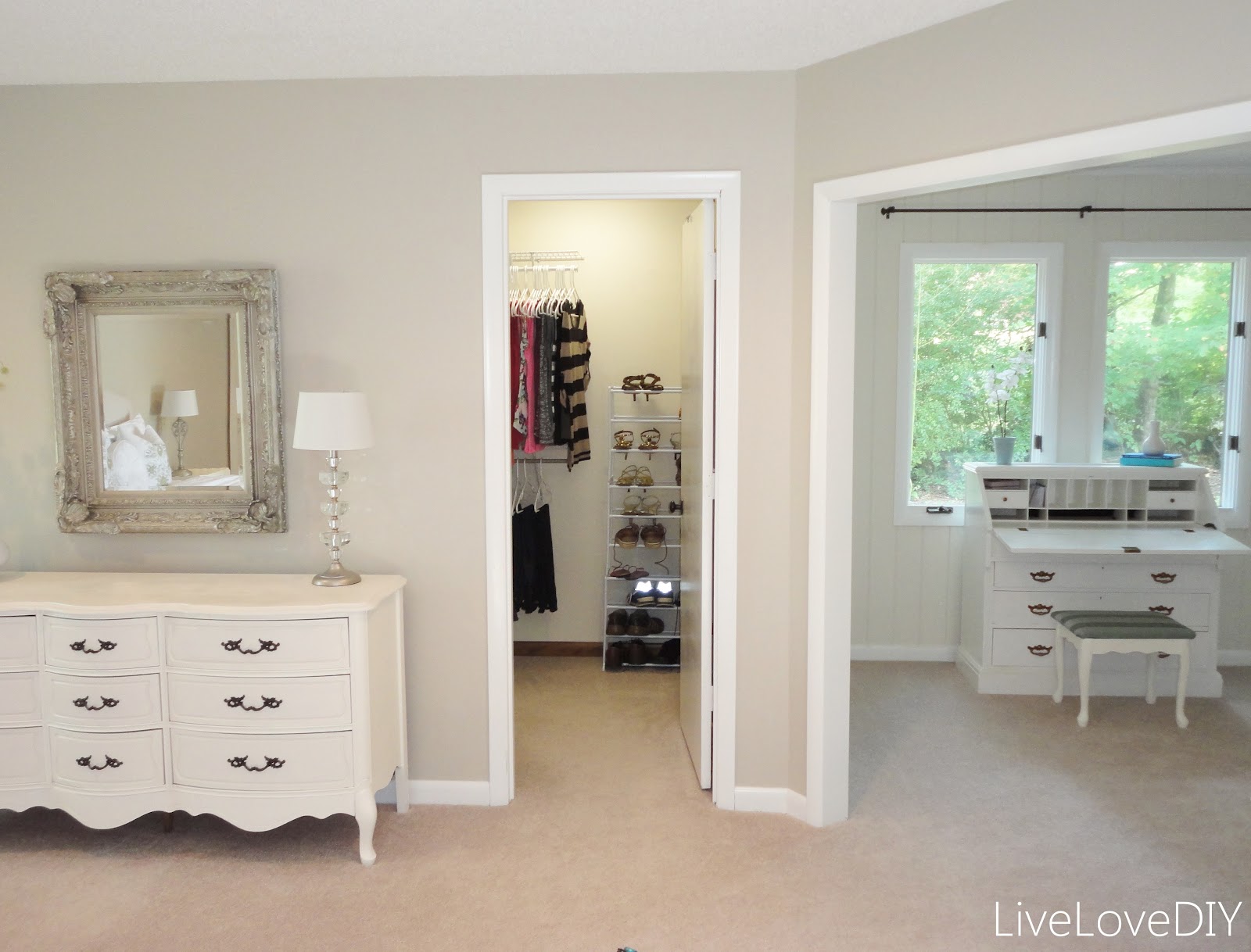 LiveLoveDIY: Thrift Store Desk To Vanity Makeover