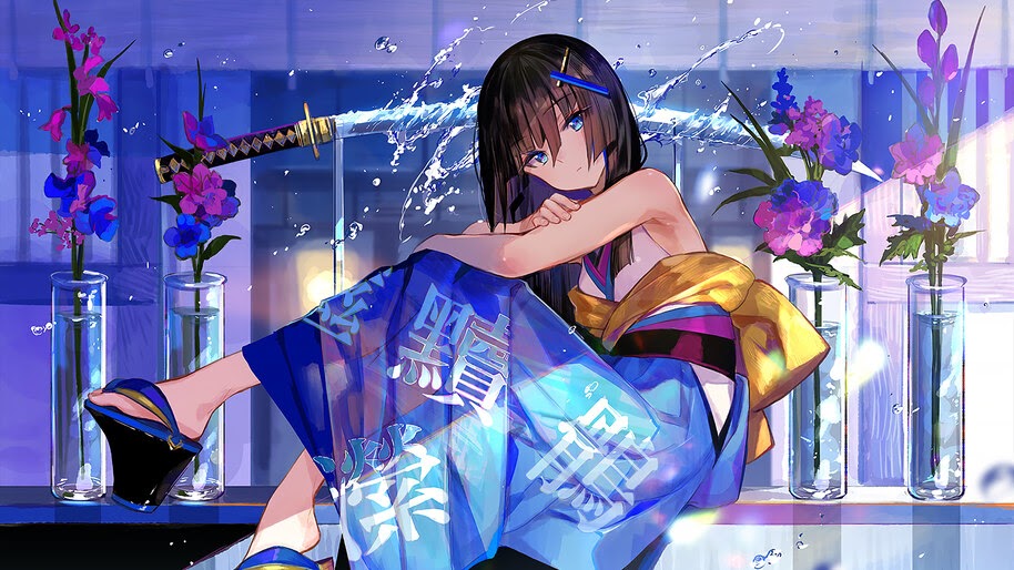 Anime Girl Katana 4k Wallpaper 271