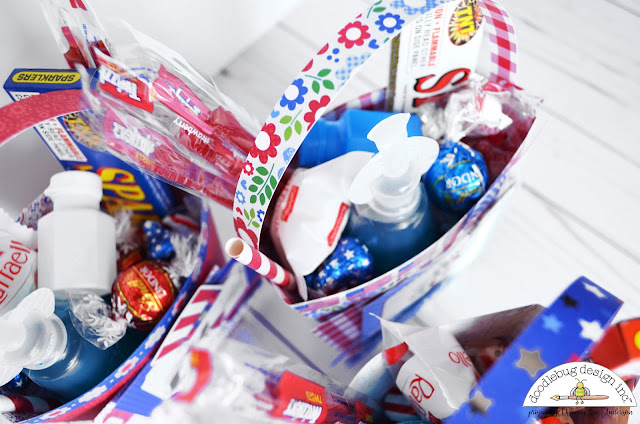 4th of July treat buckets by Wendy Sue Anderson with the "Yankee Doodle" collection from Doodlebug Design Inc.