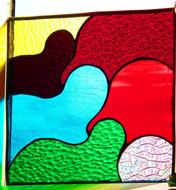 Schmoo shapes abstract stained glass