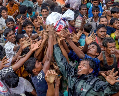 Rohingya Crisis -- People starving for food