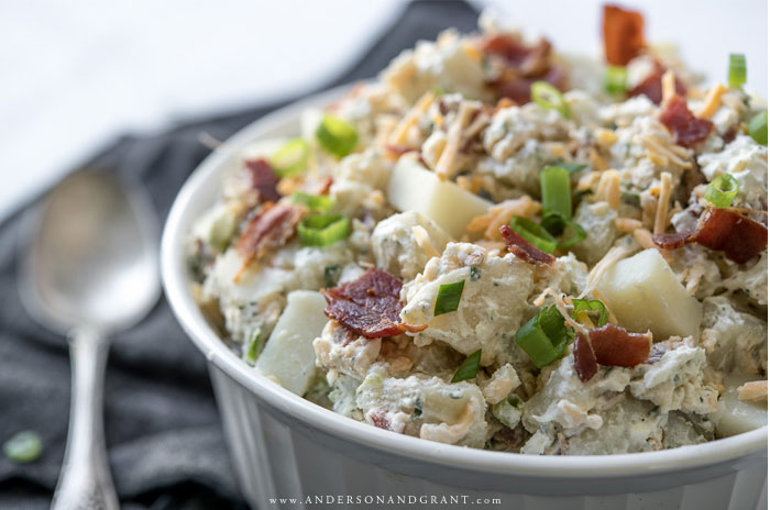 Bacon Ranch And Sour Cream Potato Salad Recipe Anderson Grant