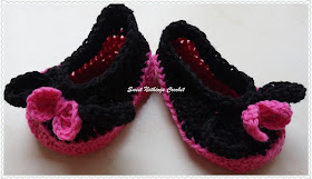 free crochet pattern for Minnie mouse booties