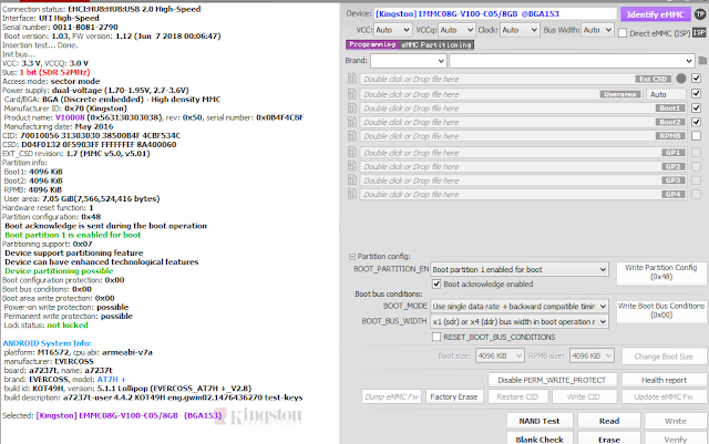 Full Dump eMMC EVERCOSS AT7H + V2.8 Langsung ON !!!