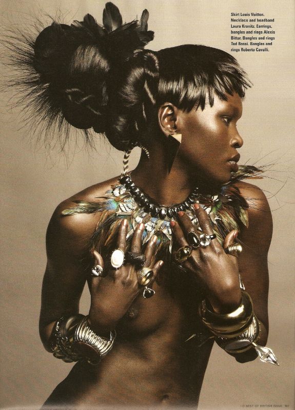 alek wek model. The Black Beauty of Alek Wek