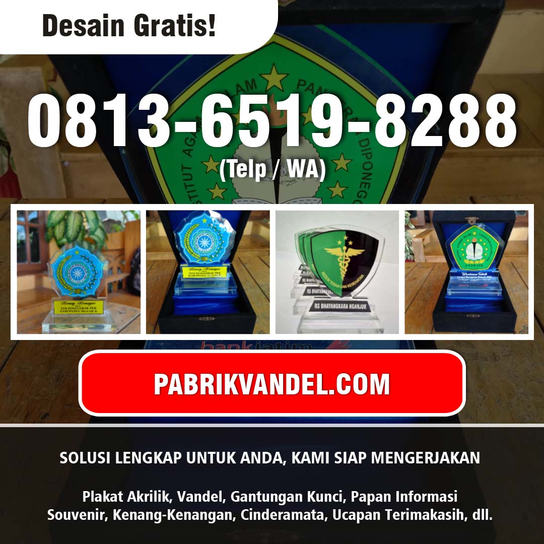 Gantungan Kunci Akrilik Desain Sendiri