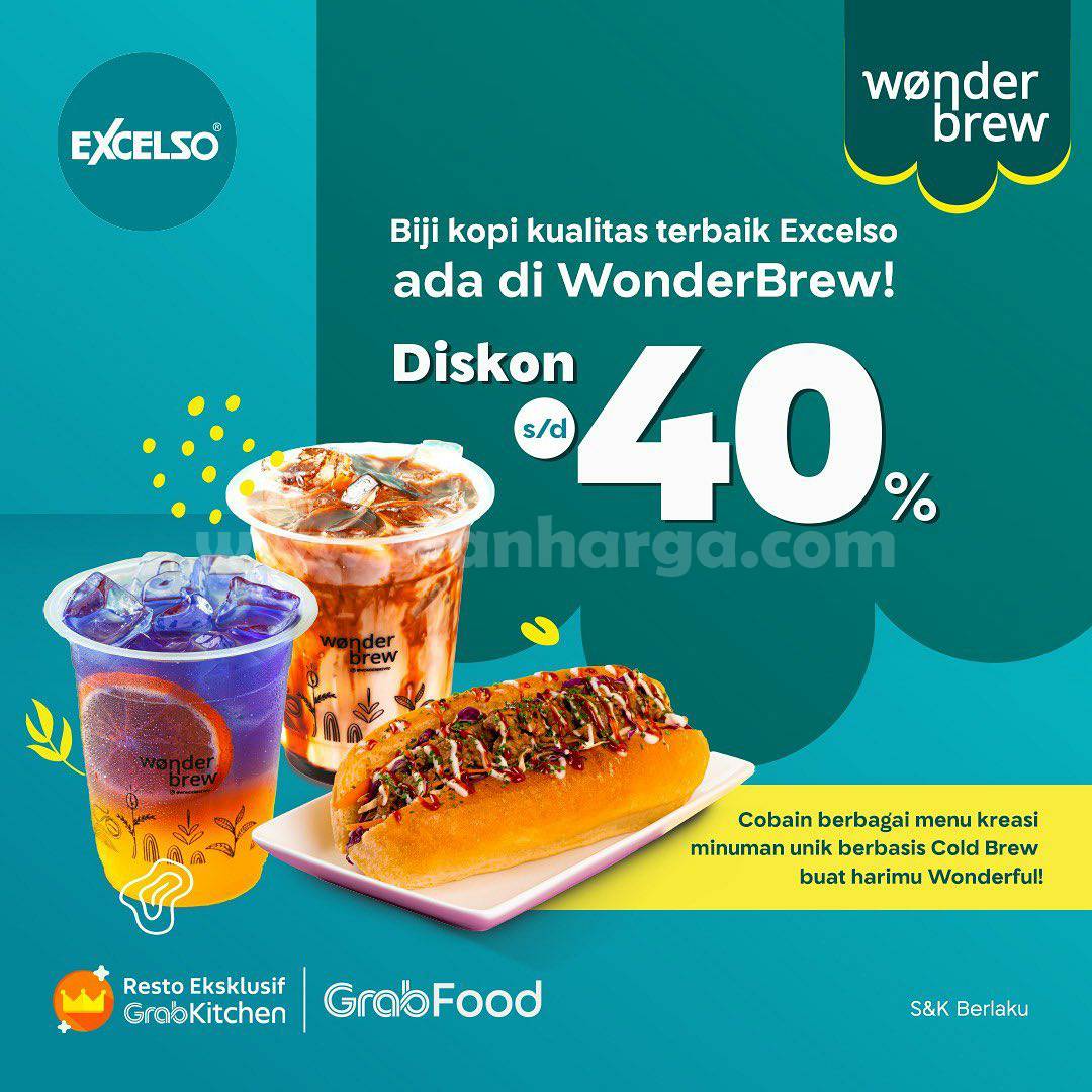 Promo Excelso WonderBrew Diskon 40% via Grabfood