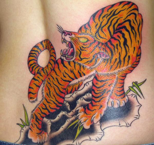 Japanese tattoo flash tiger tattoo sketch