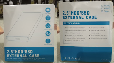 Tampilan Kemasan 2.5" HDD/SSD External Case Type-C