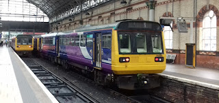 Pacer Railbuses 142037 & 142054 at Manchester Piccadilly