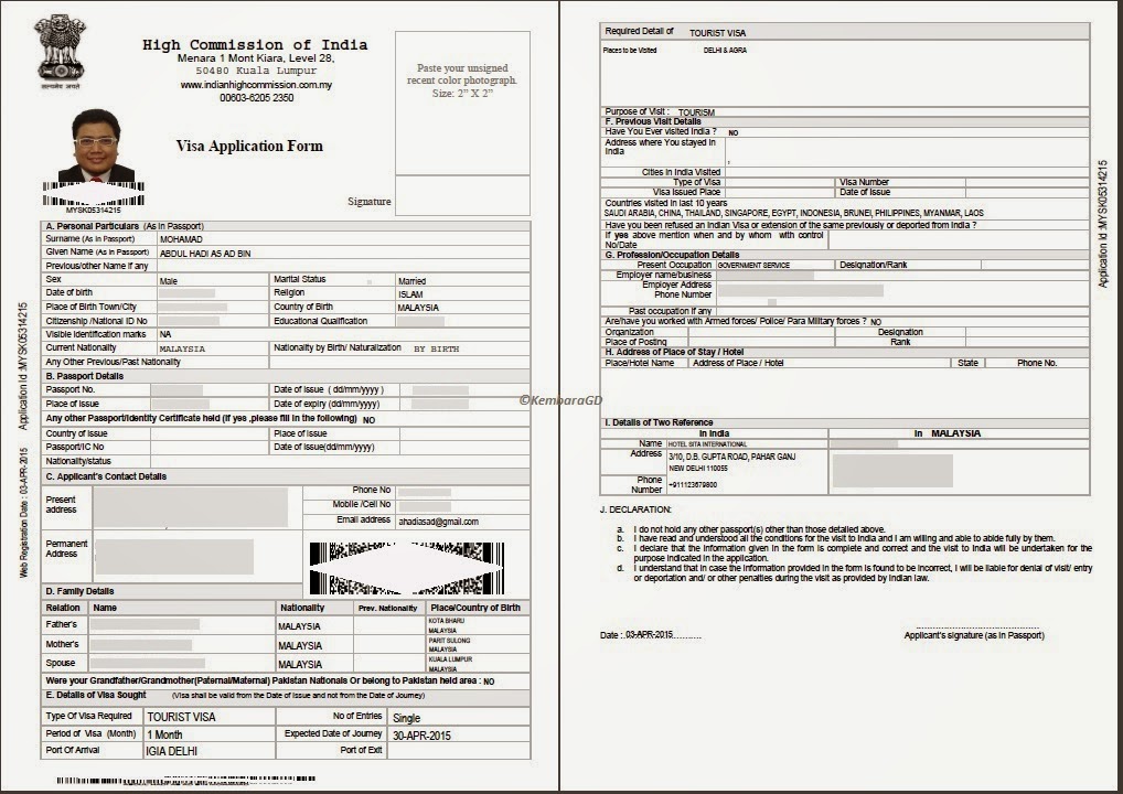 KembaraGD: Petua - Permohonan Visa India di Kuala Lumpur.