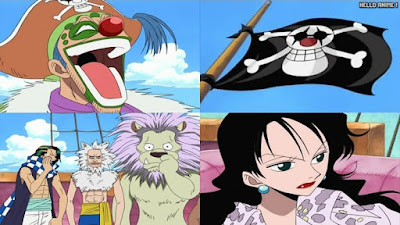 ワンピース アニメ 145話 バギー アルビダ モージ カバジ リッチー バギー海賊団海賊旗  | ONE PIECE Episode 145