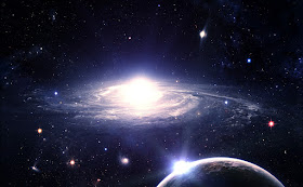 Supernova, sistema solar, estrela brilhante, universo em arte digital