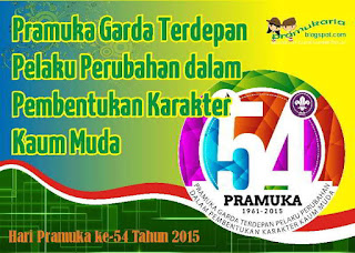 Tema hari Pramuka ke-54 Tahun 2015