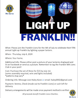 Franklin Lions selling Fourth of July lanterns again for this 4th of July