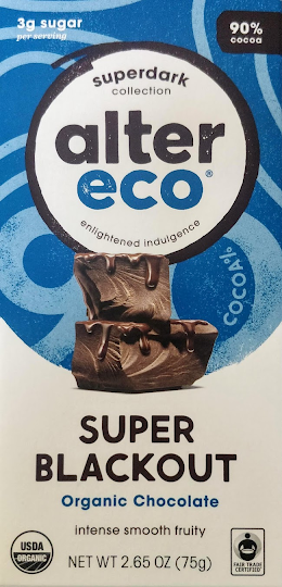 Alter Eco, dark chocolate bar, review