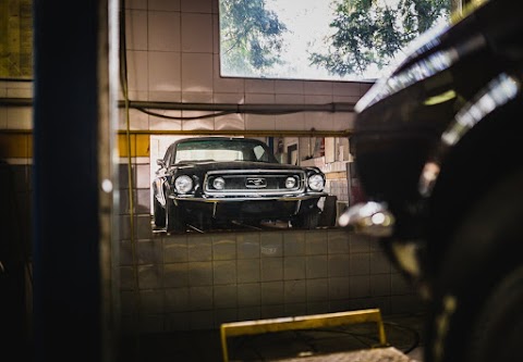 Mustang Garage Mirror Black Car