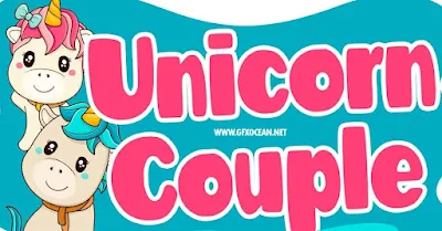 Premium-Unicorn Couple Fonts Chunky Letter Display Font