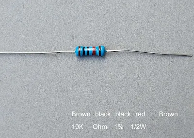 resistor   color  code   10K   Ohm