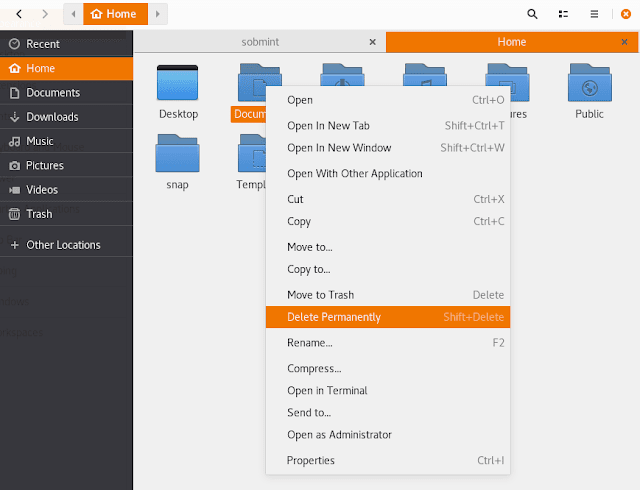 Cara Menambahkan Menu Delete Di Nautilus