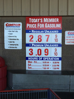 Costco gas for Apr. 19, 2015 at Redwood City, CA