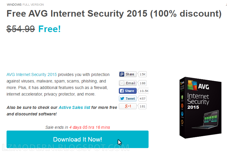 Dapatkan AVG Internet Security 2015 Full Version Gratis dan Legal