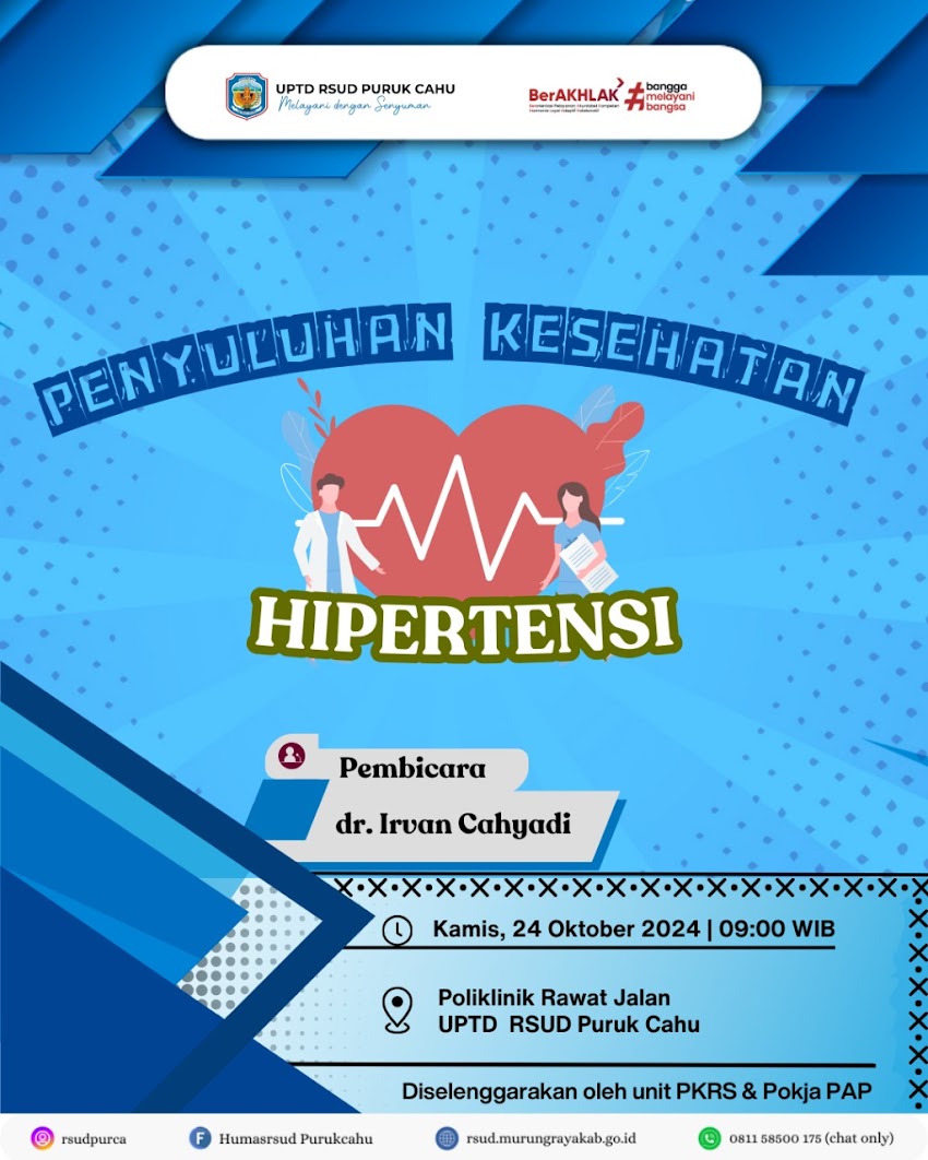 Undangan Terbuka Kegiatan Rutin PKRS dengan Tema Penyuluhan Kesehatan Hipertensi | 24 Oktober 2024