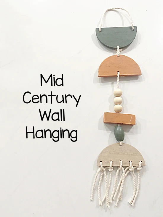 mid century wall hanging with overlay