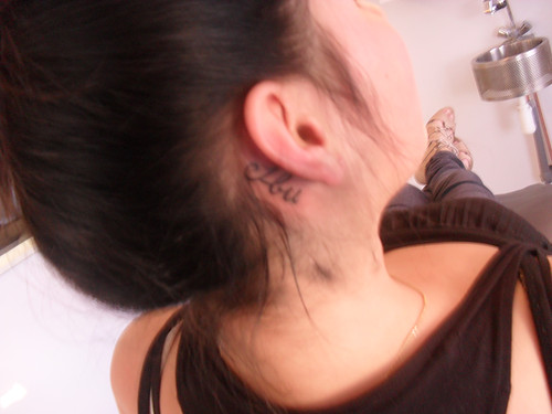 Like I've said before, I've got a tattoo behind my ear.