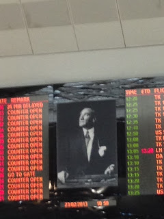 another (huge) portrait of ataturk in the airport...