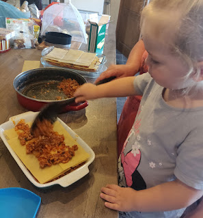 Chef Rosie and her lasagne