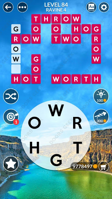 Wordscapes Level 84 answers, cheats, solution for android and ios devices.