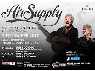 Konser AIr Supply di Bandung 7 Desember 2017