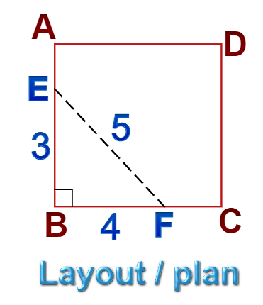 How To Do A Layout Of The Building Plan With A 3 4 5 Rule Using 3 4 5 Method In Construction Work Param Visions