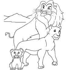 The Lion King Familly Coloring Pages