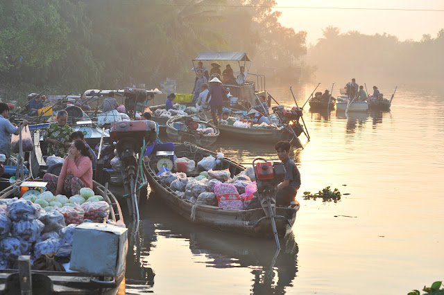 Chào ngày mới tại chợ nổi Phong Điền