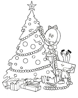 cute xmas tree coloring sheet